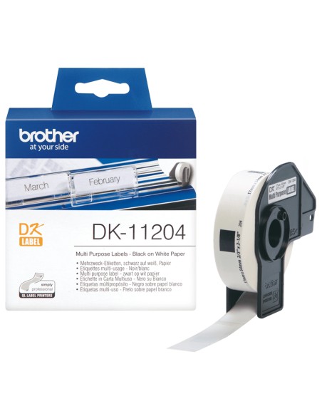 DK-11204 cinta para impresora de etiquetas Negro sobre blanco