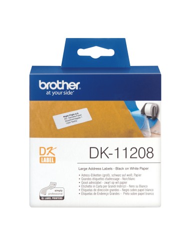 DK-11208 cinta para impresora de etiquetas Negro sobre blanco