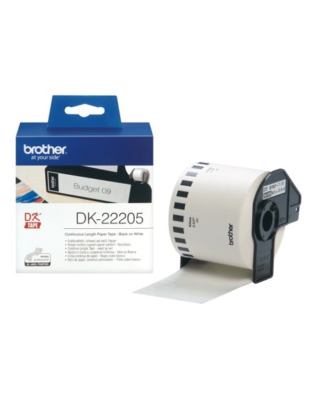 DK-22205 cinta para impresora de etiquetas Negro sobre blanco