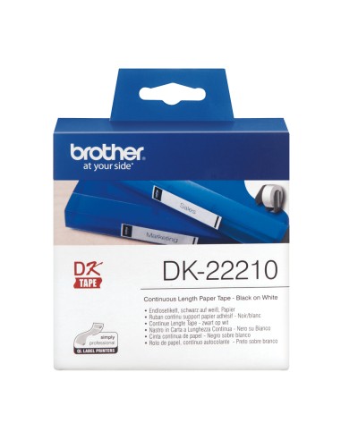 DK-22210 cinta para impresora de etiquetas Negro sobre blanco
