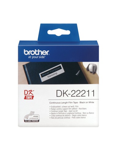 DK-22211 cinta para impresora de etiquetas Negro sobre blanco
