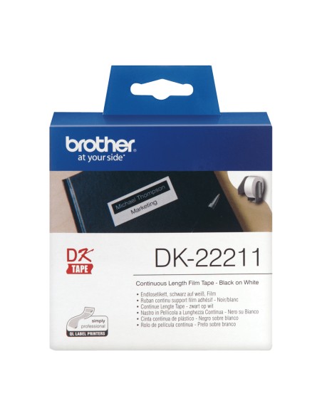 DK-22211 cinta para impresora de etiquetas Negro sobre blanco