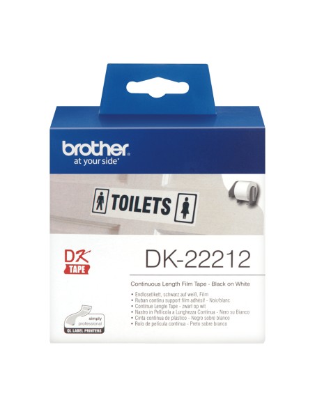 DK-22212 cinta para impresora de etiquetas Negro sobre blanco