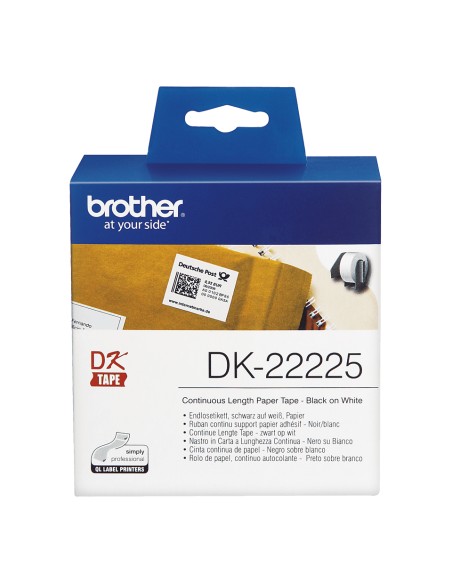 DK-22225 cinta para impresora de etiquetas Negro sobre blanco