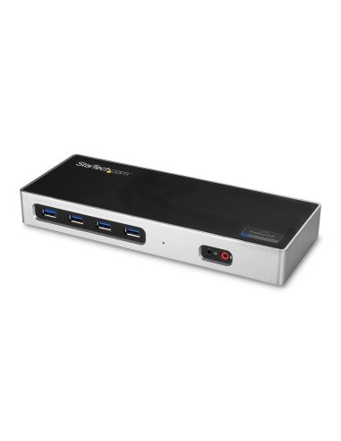 Dock USB-C y USB-A - Docking Station para 2 Monitores DisplayPort y HDMI de 4K 60Hz - Replicador de Puertos USB 3.0 para Portát