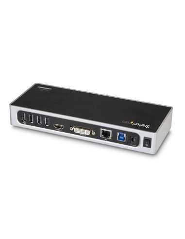 Replicador de Puertos USB 3.0 - Docking Station de Portátil para Dos Pantallas con Vídeo HDMI & DVI/VGA - Ladrón Hub de 6 Puert