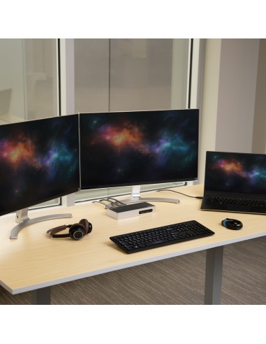 Replicador de Puertos USB 3.0 - Docking Station de Portátil para Dos Pantallas con Vídeo HDMI & DVI/VGA - Ladrón Hub de 6 Puert