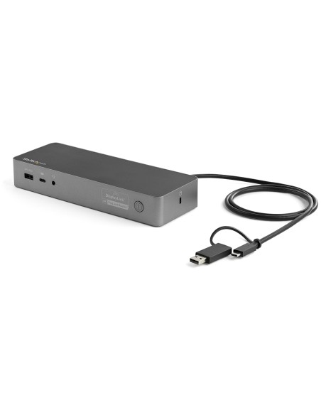 Docking Station Universal para Portátil - Replicador de Puertos Híbrido USB-C/-A - 2x HDMI y DP 4K - PD 100W - Mac / Windows / 