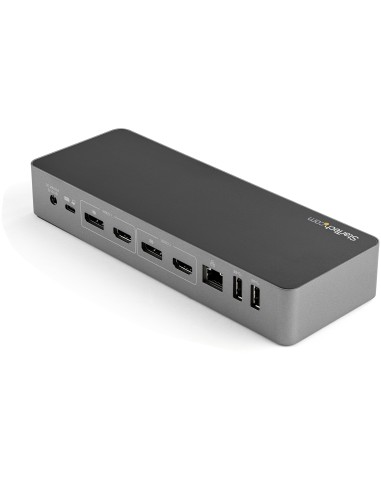 Docking Station Universal para Portátil - Replicador de Puertos Híbrido USB-C/-A - 2x HDMI y DP 4K - PD 100W - Mac / Windows / 