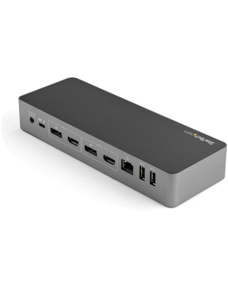 Docking Station Universal para Portátil - Replicador de Puertos Híbrido USB-C/-A - 2x HDMI y DP 4K - PD 100W - Mac / Windows / 