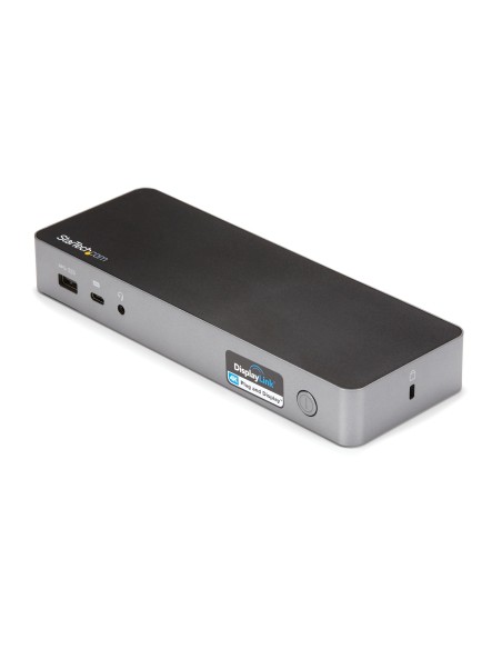 Docking Station Universal para Portátil - Replicador de Puertos Híbrido USB-C/-A - 2x HDMI y DP 4K - PD 60W - Mac / Windows / C