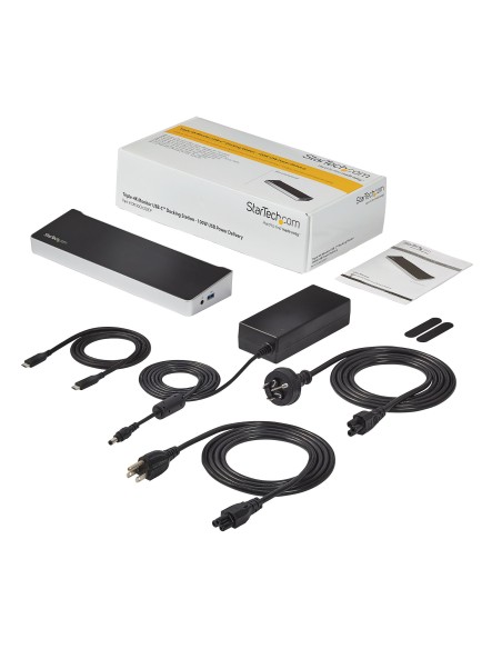 Dock USB-C para 3 Monitores 4K - Hub Ladrón de 5 Puertos USB 3.2 5Gbps - HDMI y DisplayPort - Mac y Windows - Docking Station -