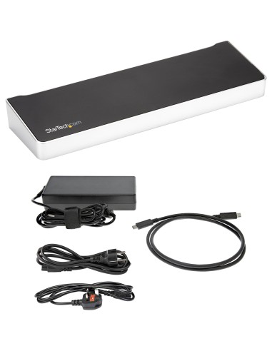 Dock USB-C para 3 Monitores 4K con 5 Puertos USB 3.2 5Gbps - HDMI y DisplayPort - Mac y Windows - Docking Station - PD 60W - Hu