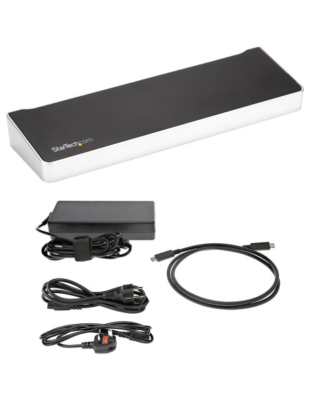 Dock USB-C para 3 Monitores 4K con 5 Puertos USB 3.2 5Gbps - HDMI y DisplayPort - Mac y Windows - Docking Station - PD 60W - Hu