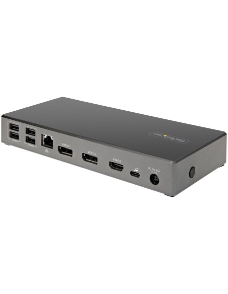 Dock USB-C - Docking Station USB Tipo C para 3 Monitores de 4K - con 100W de Entrega de Alimentación PD - Modo Alt DP 1.4 y DSC