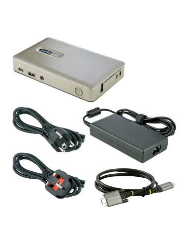Docking Station USB C - USB-C a DisplayPort 4K 30Hz o VGA - Carga con Entrega de Alimentación PD de 65W - Hub USB 3.1 Gen 1 de 