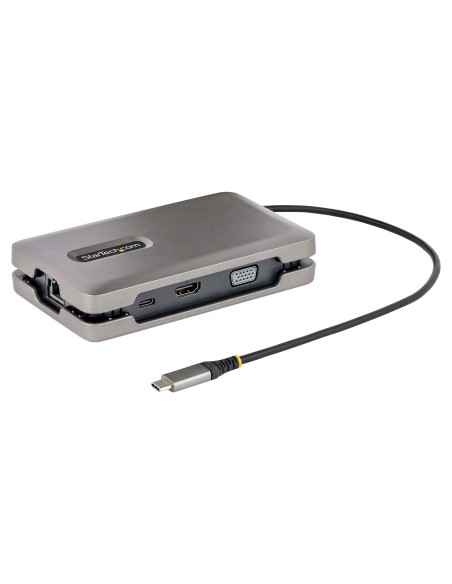 Adaptador Multipuertos USB-C - Vídeo USB Tipo C con Modo Alt de DP - HDMI 2.0 4K -VGA - Docking Station USB-C para 2 Monitores 