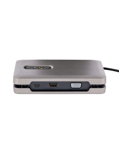 Adaptador Multipuertos USB-C - Vídeo USB Tipo C con Modo Alt de DP - HDMI 2.0 4K -VGA - Docking Station USB-C para 2 Monitores 