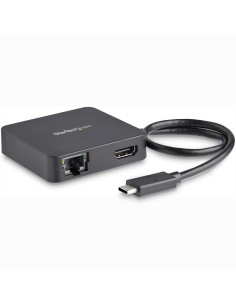 Adaptador Multipuertos USB C - Mini Dock Portátil USB-C 4K HDMI - Gigabit Ethernet - Hub USB 3.0 (1x USB-A 1x USB-C) - Adaptado