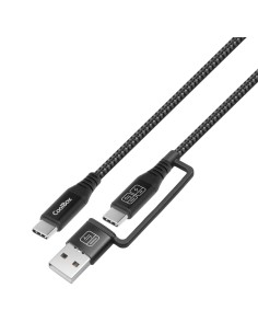 CABLE USB-C + A / USB-C DATOS 10GBPS + CARGA RAPIDA 60W