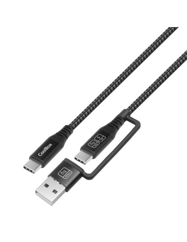 CABLE USB-C + A / USB-C DATOS 10GBPS + CARGA RAPIDA 60W