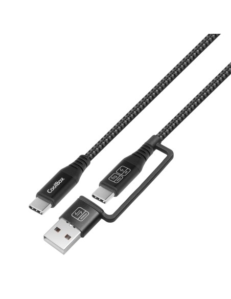 CABLE USB-C + A / USB-C DATOS 10GBPS + CARGA RAPIDA 60W