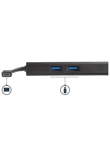 Adaptador Multipuertos USB-C - Docking Station Portátil USB-C 4K HDMI - con Entrega de Potencia de 60W - GbE - Hub 2x USB-A 3.0