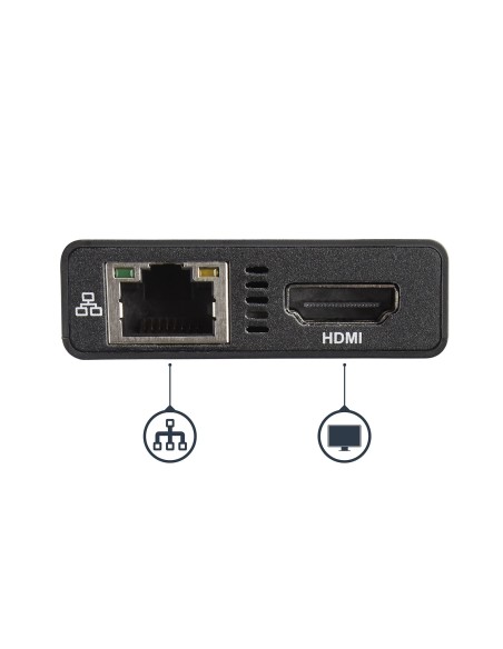 Adaptador Multipuertos USB-C - Docking Station Portátil USB-C 4K HDMI - con Entrega de Potencia de 60W - GbE - Hub 2x USB-A 3.0