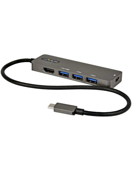 Adaptador Multipuertos USB-C - Docking Station USB Tipo C a HDMI 2.0b 4K de 60Hz (HDR10) - PD de 100W de Paso - Hub USB 3.0 de 