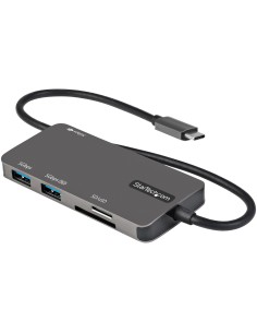 Adaptador Multipuertos USB C - USB C a HDMI de 4K - 100W de Entrega de Alimentación PD - SD - MicroSD - Hub Ladrón USB 3.0 de 3