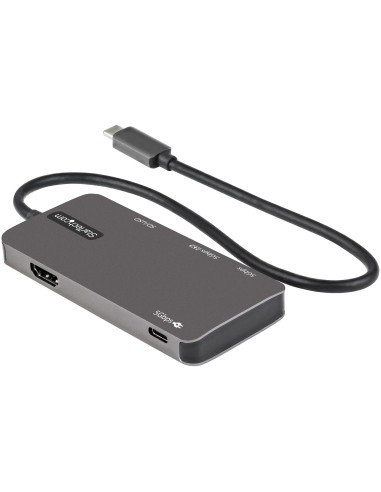 Adaptador Multipuertos USB C - USB C a HDMI de 4K - 100W de Entrega de Alimentación PD - SD - MicroSD - Hub Ladrón USB 3.0 de 3