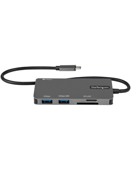 Adaptador Multipuertos USB C - USB C a HDMI de 4K - 100W de Entrega de Alimentación PD - SD - MicroSD - Hub Ladrón USB 3.0 de 3