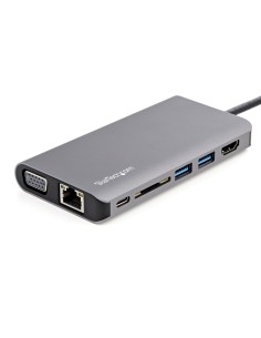 Adaptador Multipuertos USB-C - Mini Docking Station para Viajes con HDMI de 4K o VGA de 1080p - con Hub Ladrón USB 3.0 - PD de  2