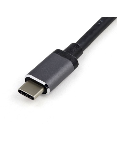 Adaptador Multipuertos USB-C - Mini Docking Station para Viajes con HDMI de 4K o VGA de 1080p - con Hub Ladrón USB 3.0 - PD de 