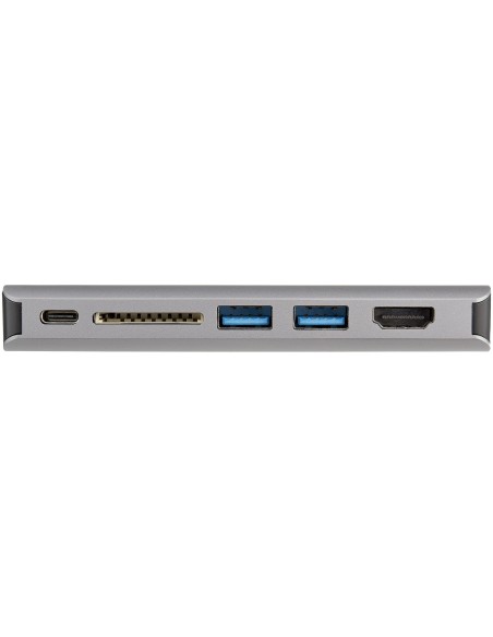 Adaptador Multipuertos USB-C - Mini Docking Station para Viajes con HDMI de 4K o VGA de 1080p - con Hub Ladrón USB 3.0 - PD de 