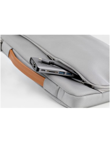 Adaptador Multipuertos USB-C - Mini Docking Station para Viajes con HDMI de 4K o VGA de 1080p - con Hub Ladrón USB 3.0 - PD de 