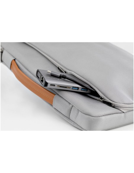 Adaptador Multipuertos USB-C - Mini Docking Station para Viajes con HDMI de 4K o VGA de 1080p - con Hub Ladrón USB 3.0 - PD de 