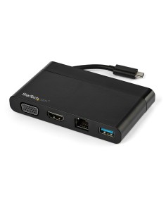 Adaptador Multipuertos USB-C 4K con HDMI, VGA, Ethernet Gigabit y USB 3.0 - Mini Docking Station USB Tipo C de Viajes a HDMI de