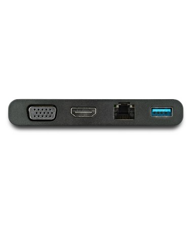 Adaptador Multipuertos USB-C 4K con HDMI, VGA, Ethernet Gigabit y USB 3.0 - Mini Docking Station USB Tipo C de Viajes a HDMI de