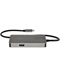 Adaptador Multipuertos USB-C - Docking Station USB Tipo C a HDMI 4K30 o VGA 1080p - Replicador de Puertos USBC PD de 100W - Hub 2