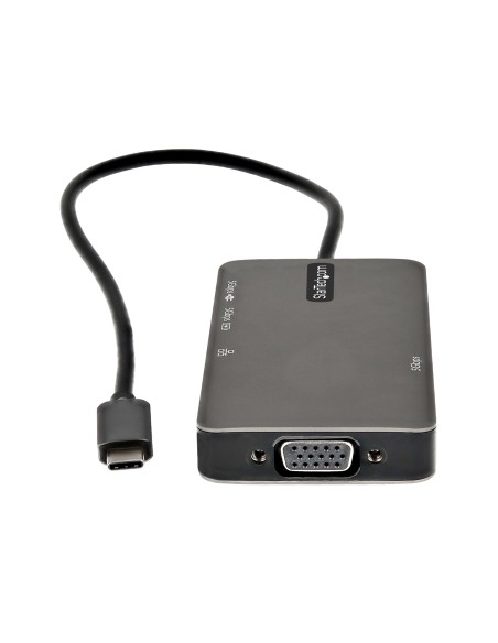 Adaptador Multipuertos USB-C - Docking Station USB Tipo C a HDMI 4K30 o VGA 1080p - Replicador de Puertos USBC PD de 100W - Hub
