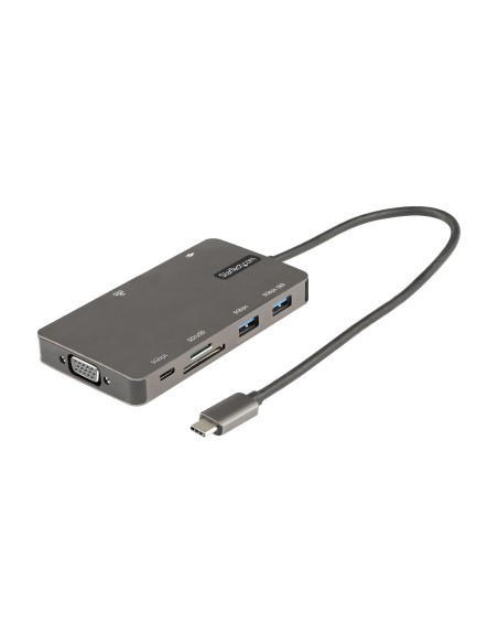 Adaptador Multipuertos USB C - Docking Station de Viajes HDMI 4K 30Hz o VGA - Hub Ladrón USB 3.0 de 5Gbps (USB-A / USB Tipo C) 