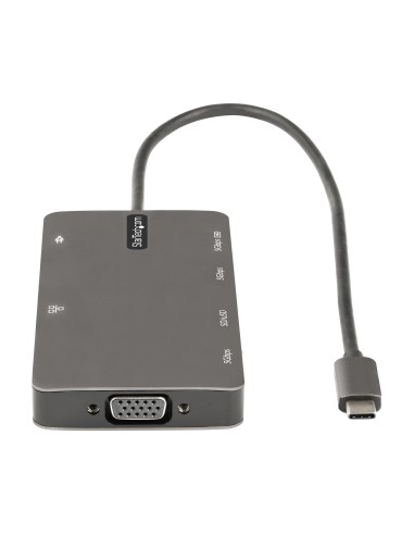 Adaptador Multipuertos USB C - Docking Station de Viajes HDMI 4K 30Hz o VGA - Hub Ladrón USB 3.0 de 5Gbps (USB-A / USB Tipo C) 