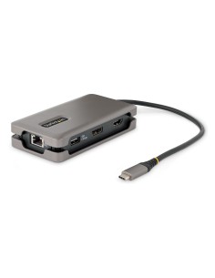 Adaptador Multipuertos USB-C - HDMI/DP 4K a 60Hz - Hub Ladrón USB de 3 Puertos - Power Delivery de Paso de 100W - GbE - Docking