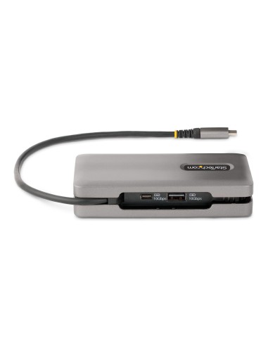 Adaptador Multipuertos USB-C - HDMI/DP 4K a 60Hz - Hub Ladrón USB de 3 Puertos - Power Delivery de Paso de 100W - GbE - Docking