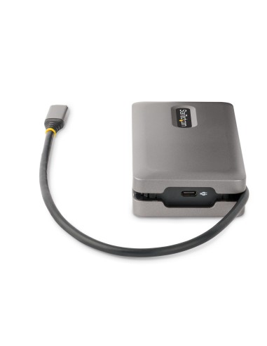 Adaptador Multipuertos USB-C - HDMI/DP 4K a 60Hz - Hub Ladrón USB de 3 Puertos - Power Delivery de Paso de 100W - GbE - Docking