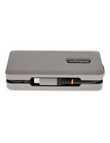 Adaptador Multipuertos USB-C - HDMI/DP 4K a 60Hz - Hub Ladrón USB de 3 Puertos - Power Delivery de Paso de 100W - GbE - Docking