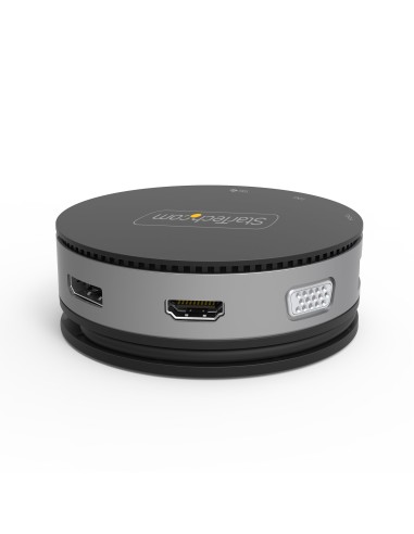 Adaptador Multipuertos USB-C - Docking Station USB 3.1 Gen 2 Tipo C con Vídeo HDMI, DisplayPort de 4K a 60Hz o VGA de 1080p - P