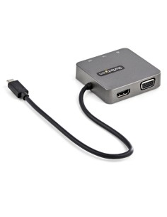 Adaptador Multipuertos USB-C - Docking Station USB Tipo C - HDMI o VGA - con Cable de 29cm - con Puertos USB A y USB Type C 2