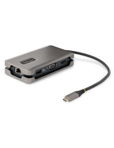 Adaptador Multipuertos USB-C - HDMI 4K a 60Hz VGA - Hub Ladrón USB de 3 Puertos - Power Delivery de Paso de 100W - GbE - Dockin